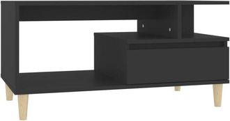 vidaXL Tavolino da Salotto Nero 90x49x45 cm in Legno Multistrato - Vidaxl
