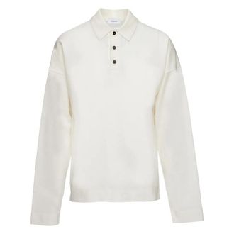 Ferragamo Long-Sleeve Cotton Polo Shirt