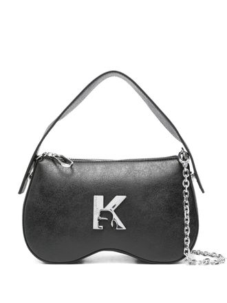 Karl Lagerfeld K logo curved tote bag - women - Polyurethane/Recycled Polyester - One Size - Black