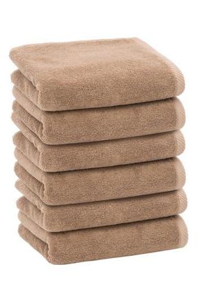Linum Home Textiles 6-Pack Ediree Cotton Hand Towel Set in Cocoa at Nordstrom Rack