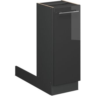 Vicco Isla De Cocina Fame-line, Antracita Alto Brillo, 30 Cm Sin Encimera, Vicco