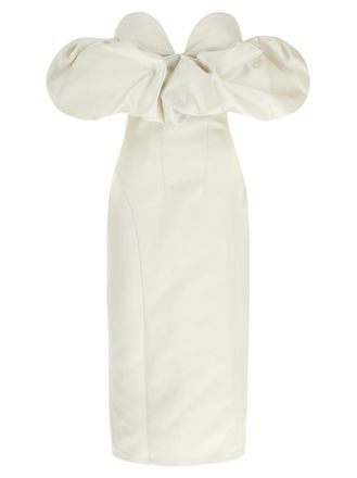 Elisabetta Franchi White Off-the-shoulder dress