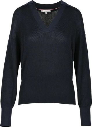 Tommy Hilfiger Navy Blue Womens Knit Sweater