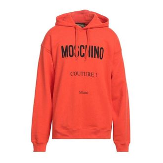 Moschino Mens Couture Milano Hoodie (Orange) - Size Large