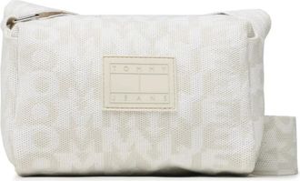 Tommy Hilfiger Logomania Cr&egrave;me Crossbodytas - Dames - Schoudertassen - Beige - ONE Size - Tassen