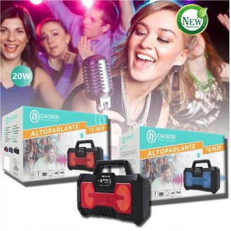 Trade Shop Trade Shop - Estuche De Altavoz Altavoz Bluetooth 20watt Tx-9828 Radio Fm Tf Usb Recargable
