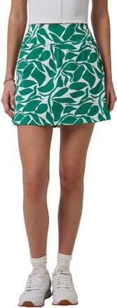 Travis Mathew MoveKnit Game Set Match Skort in Green Tambourine Multi at Nordstrom, Size Xx-Large