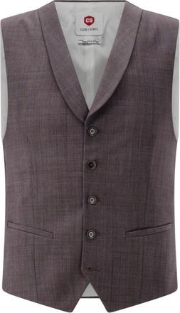 Club of Gents Philipp-ST Waistcoat - Heren - Gillet - Paars - M - Wol - Kostuums