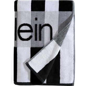 Calvin Klein Logo Stripe 2-Piece Beach Towel Set in Black at Nordstrom