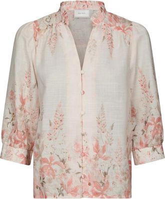 Neo Noir Roselle Blooming Blouse - Dames - Overhemden - Roze - XL - Polyester - Overhemden