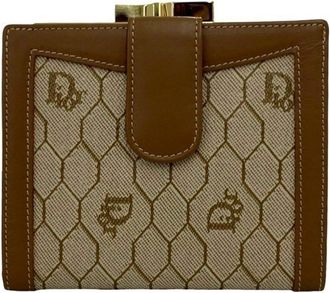 Dior Brown Leather Pvc Wallet (Bi-Fold) (Pre-Owned)