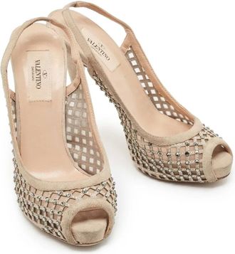 Valentino Garavani Pumps con strass 125mm - Toni neutri