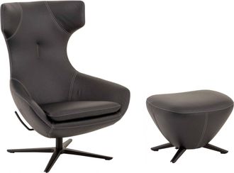 Leolux Sessel + Hocker Caruzzo