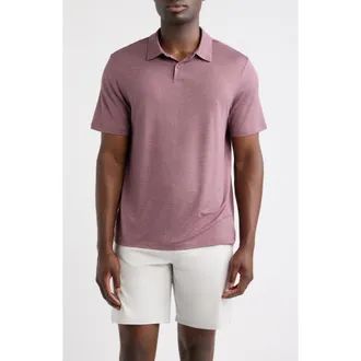 Zella Dynamic Polo in Purple Flint Heather at Nordstrom, Size Xx-Large