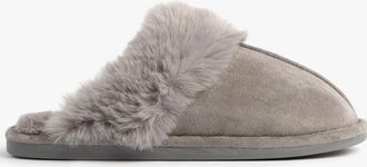 Jojoe Womens Jo & Joe SCARLETT Womens Mule Slippers Grey - Size: 7