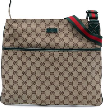 Gucci Tweedehands Gg Canvas Web Schoudertas