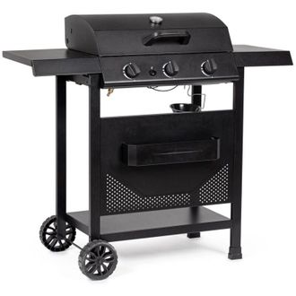 Decorspace Barbecue a gas Louis con bruciatori superfice di cottura in acciaio smaltato -3 bruciatori