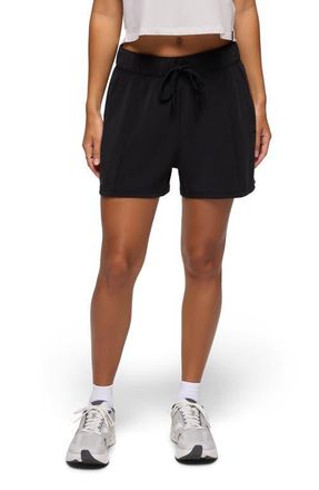 Prana Shea High Waist Drawstring Shorts in Black at Nordstrom, Size Small