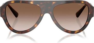 Jimmy Choo Eyewear Occhiali da sole stile pilota con effetto tartarugato - Marrone