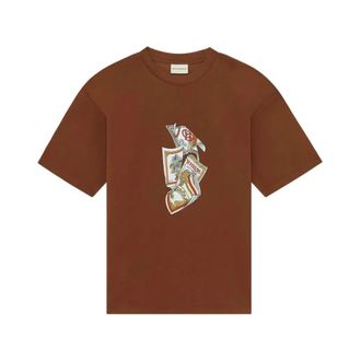 Dr&ocirc;le de Monsieur Rum Labels T-Shirt - male - Drole de Monsieur - T-Shirts - Brown - XL - Tops