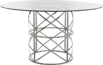 Safavieh Couture Ren 54In Glass Top Dining Table