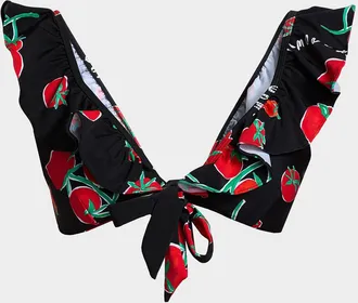 Milly Pomodoro Ruffle Bikini Top
