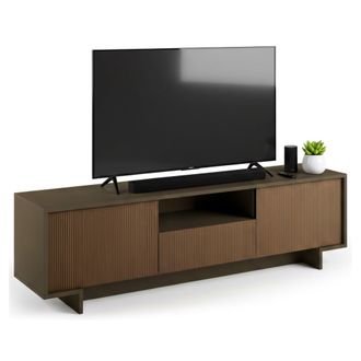 Dmora Dmora - Mueble Tv Andromeda, Mueble Tv Para Sal&oacute;n, Aparador Bajo De Sal&oacute;n Con 2 Puertas Y 1 Caj&oacute;n, 100% Made In Italy, 170x42h48 Cm, Marr&oacute;n Y Nogal, C