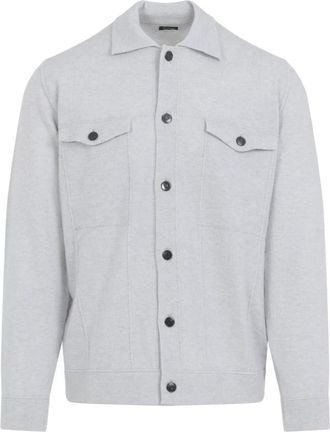 Kiton Luxe Grijze Jas Aw 25 - Heren - Zomerjassen - Grijs - XL - Leer - Jassen
