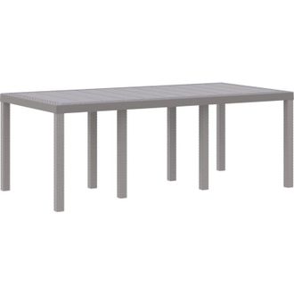 vidaXL Vidaxl - Mesa De Jard&iacute;n Gris Claro 200 X 100 X 73 Cm Rat&aacute;n Sint&eacute;tico