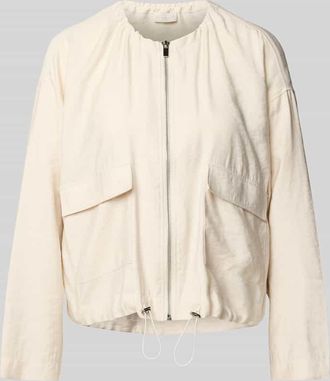 Milano Milano Italy Blouson mit &uuml;berschnittenen Schultern und Pattentaschen in Sand, Gr&ouml;&szlig;e 46