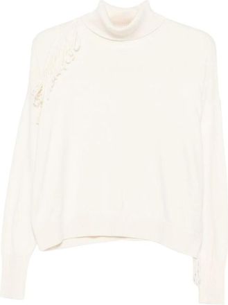 Twinset Turtleneck Trui - Dames - Coltruien - Beige - S - Truien & Vesten