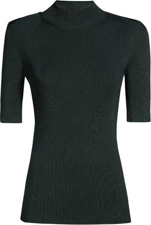 Stella McCartney Geribbelde Viscosemix Top - Dames - Coltruien - Groen - M - Truien & Vesten