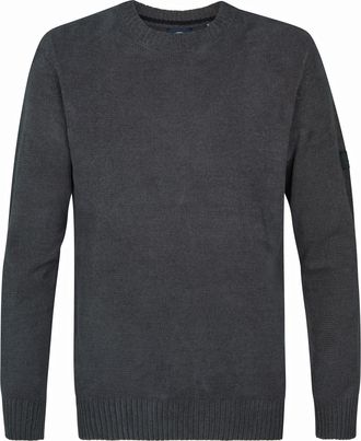 Petrol Industries Heren Gebreide Trui Antigo - Zwart