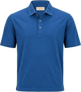 FILIPPO DE LAURENTIIS Ice Cotton Polo - Heren - Polos - Blauw - L - Katoen - Tops