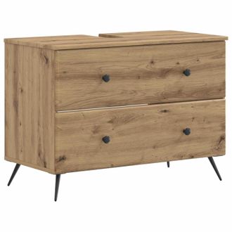vidaXL Mueble De Lavabo Para Ba&ntilde;o Breda Roble Artisan 82 X 41 X 59 Cm Vidaxl