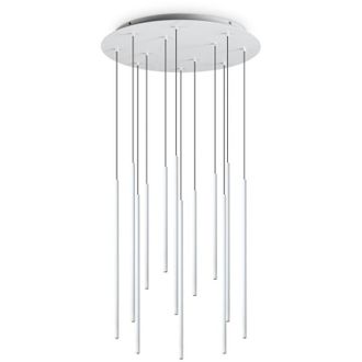 Ideal Lux Filo Lámpara de techo colgante decorativa de 12 gotas en racimo blanca 3000K - Ideal Lux