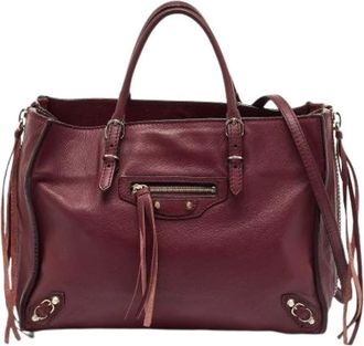 Balenciaga Pre-owned Handbags, female, Red, Size: ONE SIZE Pre-owned Vintage Leather Handbag
