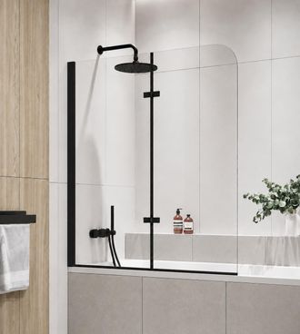 Badplaats Mampara De Ba&ntilde;o Austin 110 X 140 Cm - Negro - Mampara De Ba&ntilde;o Gi