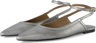 Free People Jules Flat Womens Gunmetal Pointed Toe Ankle Strap HTAT939