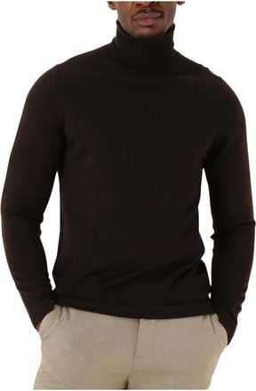 Drykorn Truien & Vesten, Heren, Bruin, M, Wol, Bruine Gebreide Trui voor Mannen