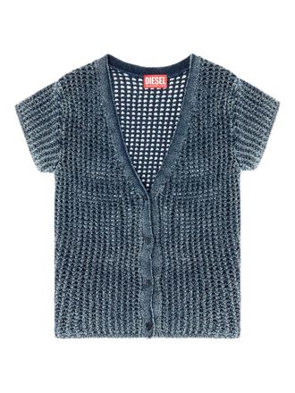 Diesel M-Rez knitted button-up cardigan - Blue