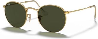 Ray-Ban Ronde Metalen Zonnebril - unisex - Zonnebrillen - Geel - 47 MM - Accessoires