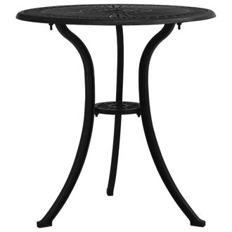 vidaXL Mesa De Jard&iacute;n Aluminio Fundido Negro 62x62x65 Cm Vidaxl
