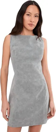 Free People Atlas Suede Mini Dress In Wild Dove