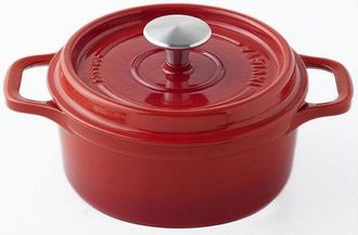 Invicta Cacerola Redonda De Hierro Fundido Esmaltado 18cm Rub&iacute; - 402180 - Invicta