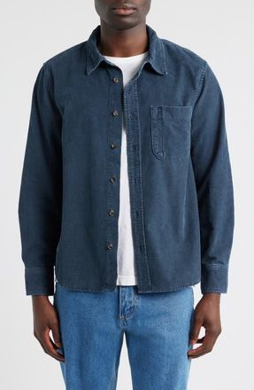 Corridor Cotton Corduroy Button-Up Shirt in Navy at Nordstrom, Size Xx-Large
