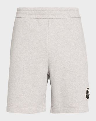 Moncler Men & apos;s Rubber-Logo Cotton Sweatshorts