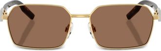 Dolce & Gabbana Eyewear Occhiali da sole con placca logo - Oro