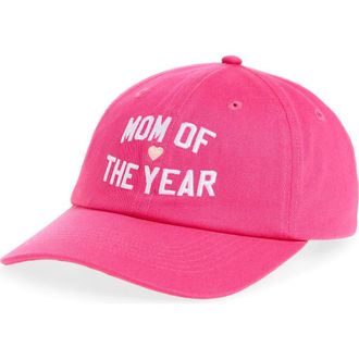 Favorite Daughter Mom of the Year Cotton Twill Baseball Cap in Pink at Nordstrom