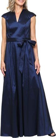 Alex Evenings Stretch Taffeta Gown in Navy at Nordstrom, Size 18